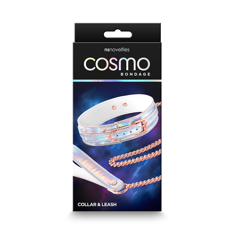 Cosmo Bondage Collar & Leash Rainbow