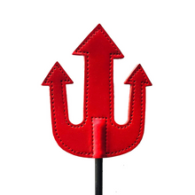 Load image into Gallery viewer, Rouge Leather Devil Riding Crop Red
